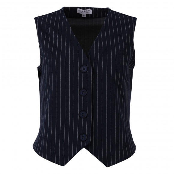 Enjoy - Blauw | Dames | Gilet | Blauw | XXL | regular | Kamst mode