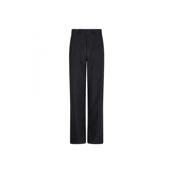 Lofty Manner Zwart Pinstripe pantalon Zwart XL Maat XL