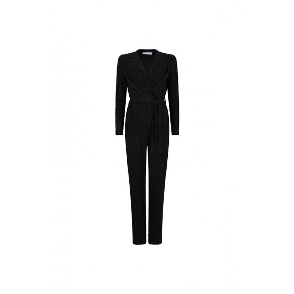 Lofty Manner Zwart Jumpsuit glitter Zwart S Maat S