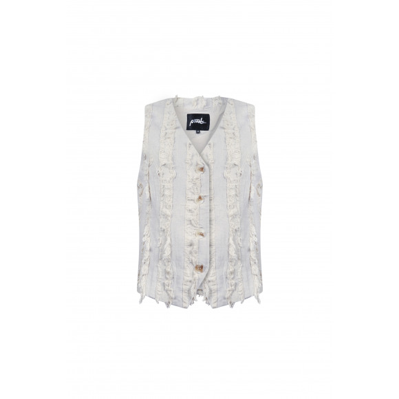 Poools - Wit | Dames | Gilet | Wit | 42 | regular | Kamst mode