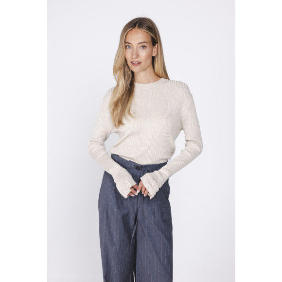 Poools - Offwhite | Dames | Trui | Offwhite | 46 | regular | Kamst mode