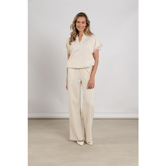 Nukus - Sand | Dames | Blouse | Sand | 3XL | regular | Kamst mode