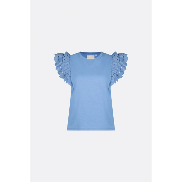 Fabienne Chapot - Blauw T-shirt broderie Blauw S - Maat S