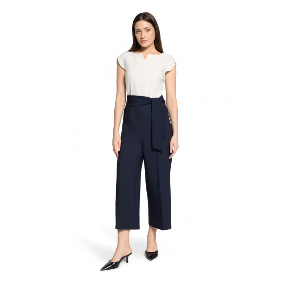 Betty Barclay - Patch Dark Blue/Cream | unisex | Broek | Patch Dark Blue/Cream | 46 | regular | Kamst mode