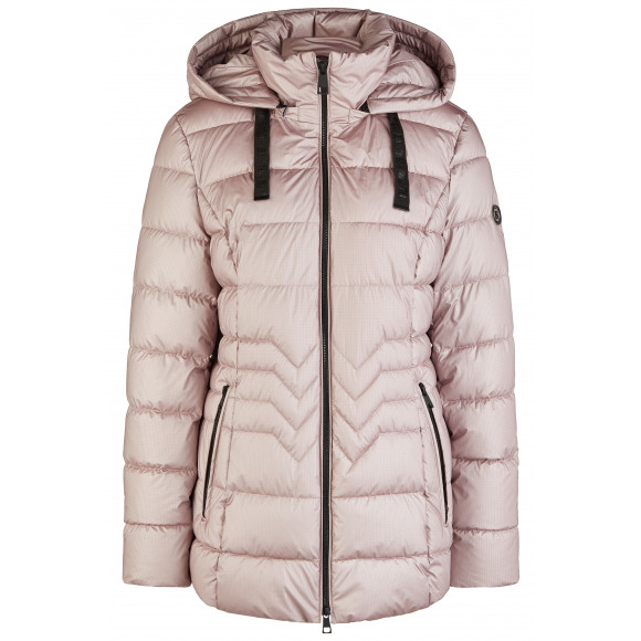 Barbara Lebek - Bruin Winterjas met folieprint Bruin 46