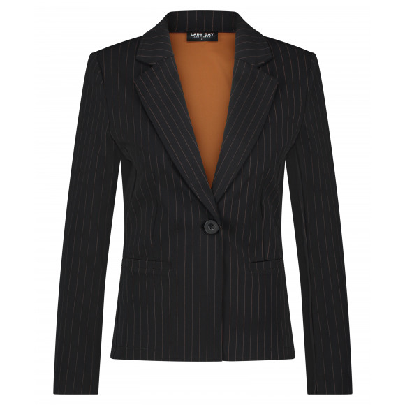 Lady day Zwart Blazer krijtstreep Zwart M Maat M