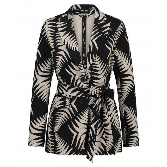 Lady day - Zwart Blazer dessert print Zwart L - Maat L