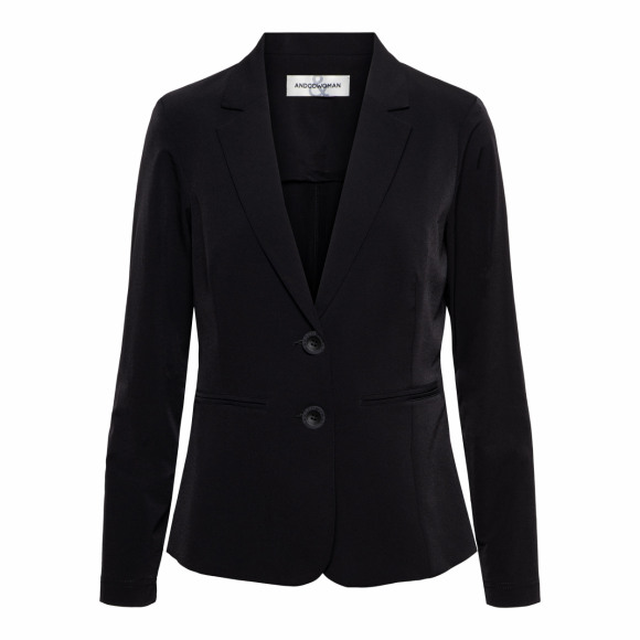 &Co - Zwart Blazer travel Zwart XL - Maat XL