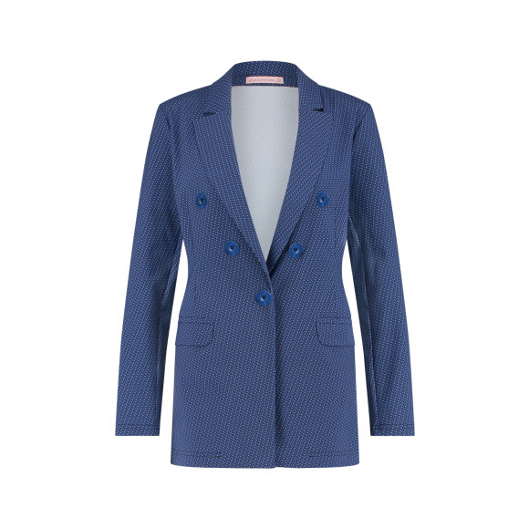 Studio Anneloes - Blauw Blazer met printje Blauw S - Maat S