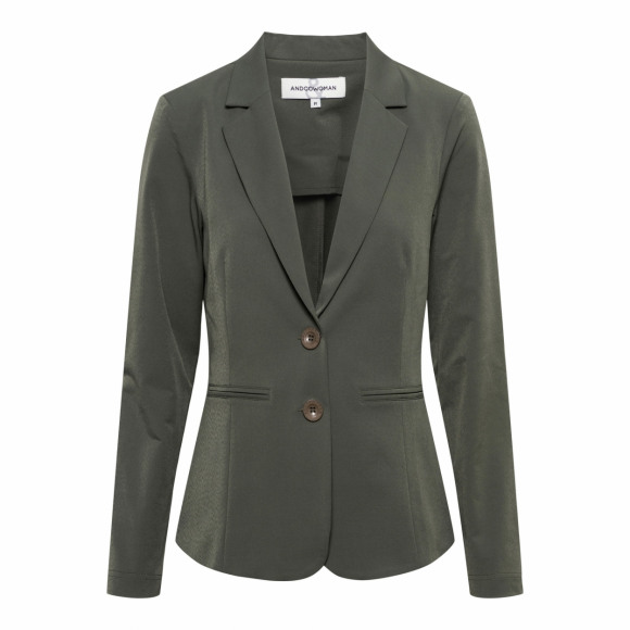 &Co - Groen Blazer travel Groen S