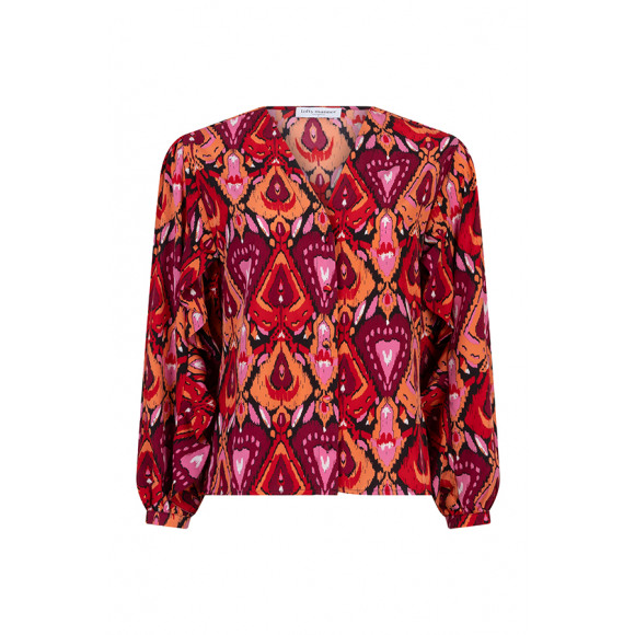 Lofty Manner - Rood Blouse met print Rood XS - Maat XS