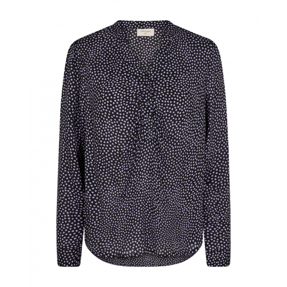 FreeQuent - Paars Blouse hartjes Paars S - Maat S