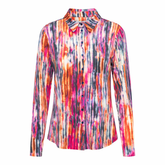 &Co - Roze Blouse kraag print Roze S - Maat S