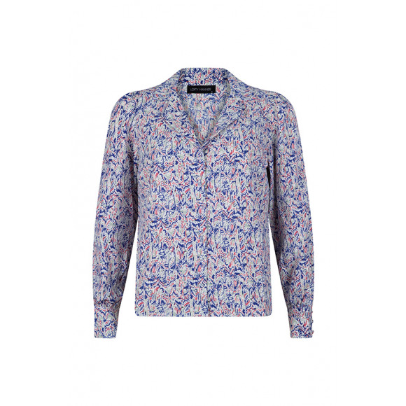 Lofty Manner - Blauw Blouse print Blauw XS - Maat XS