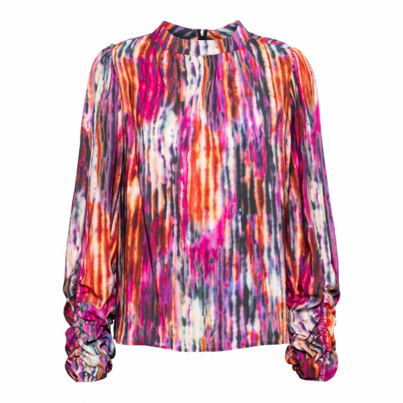 &Co - Roze Blouse turtle print Roze XXL - Maat XXL