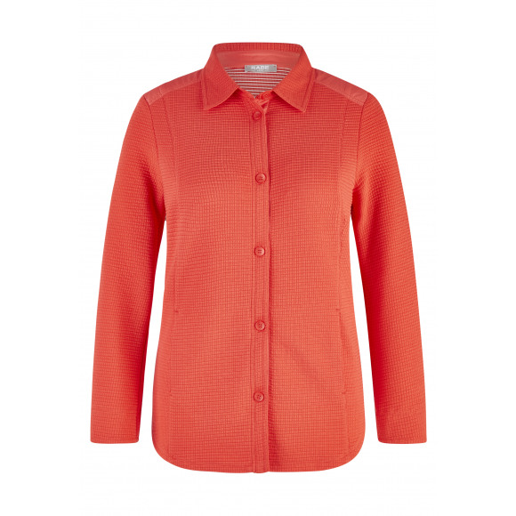 Rabe - Rood Blouse wafel Rood 50 - Maat 50