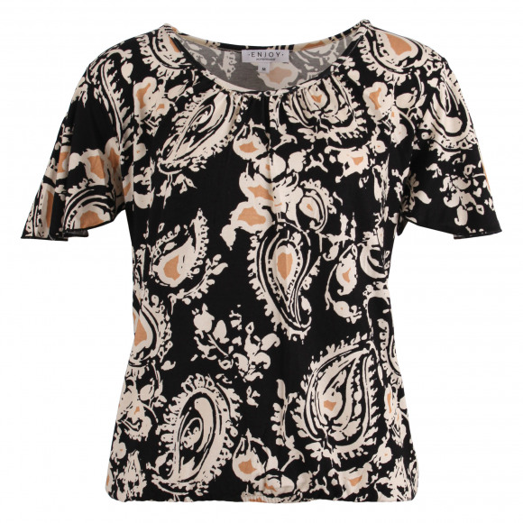 Enjoy - Zwart Blouson paisley Zwart M - Maat M