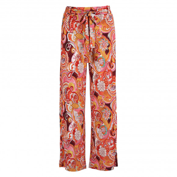 Enjoy - Roze Broek Paisley bloem Roze S - Maat S