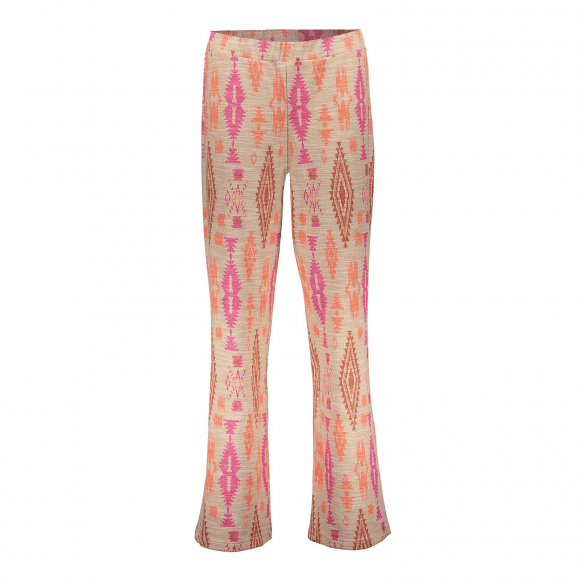 Geisha Broek Broek Met Ikat Patroon 41221 20 Sand/fuchsia/coral Combi Dames Maat - XS