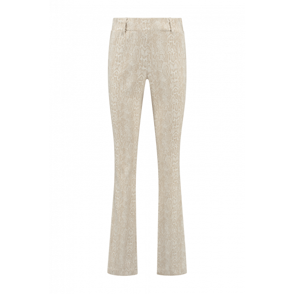 Helena Hart - Wit Broek flared boa Wit XXL - Maat XXL