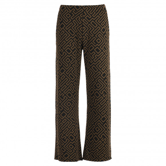 Enjoy - Bruin Broek jacquard Bruin M - Maat M