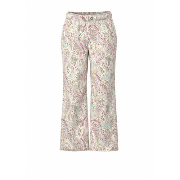 Barbara Lebek - Wit Broek linnen paisley Wit 42 - Maat 42