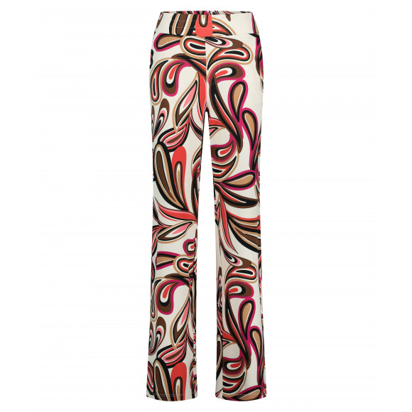 Lady day - Wit Broek paisley wide leg Wit XS - Maat XS