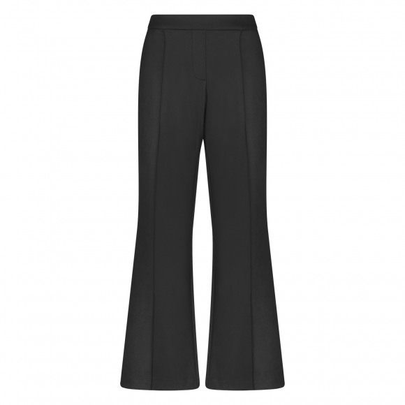 Nukus - Zwart Broek wide leg scuba Zwart S