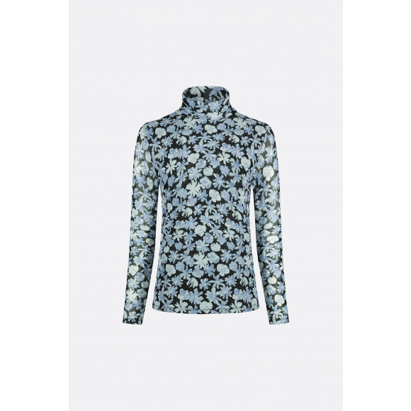 Fabienne Chapot - Zwart Top col mesh Zwart M - Maat M