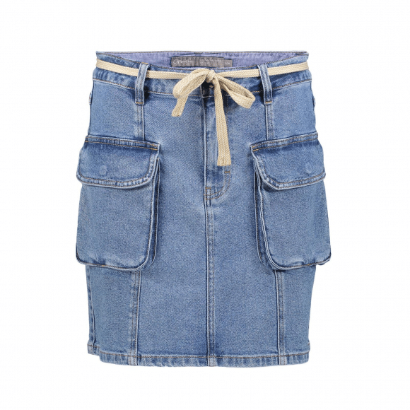 Geisha Rok Cargo Skirt 46007 10 Stonewash Denim Dames Maat - S