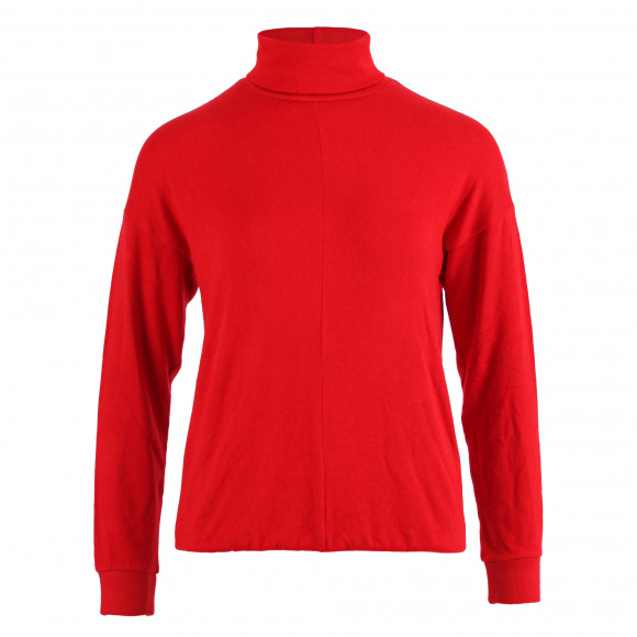 Enjoy - Rood Cosy sweater blouson col Rood S - Maat S