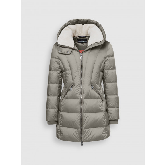 Creenstone - Bruin Winterjas met uitneembare kraag Bruin 32