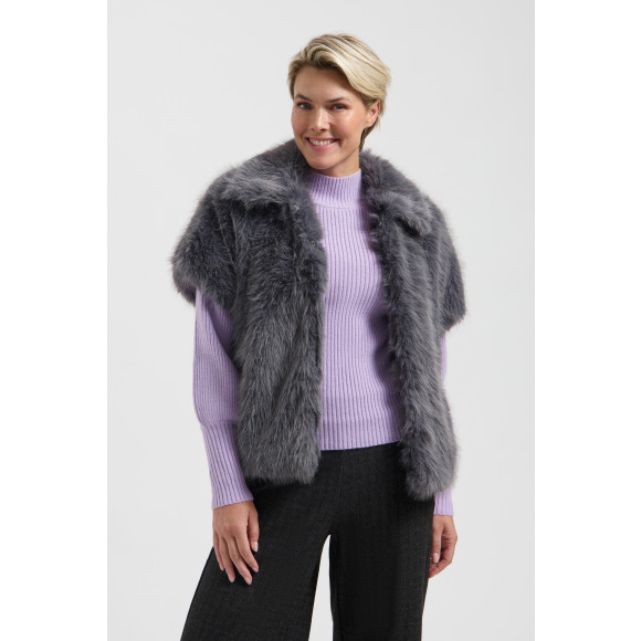 Lady day - Grijs | Gilet | Dames |Grijs | Kamst mode