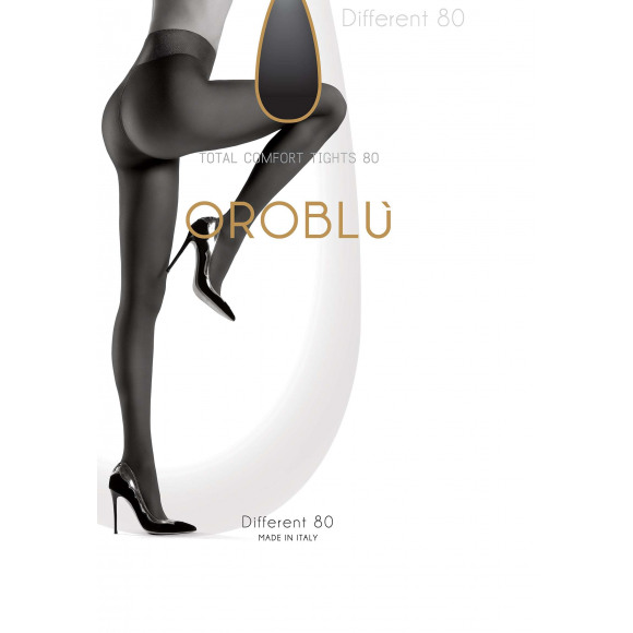 Oroblu - Zwart Different 80 Panty Zwart 38-40 - Maat 38-40