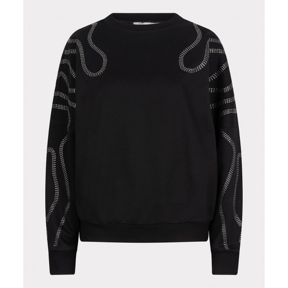 Esqualo - Zwart Sweater studs Zwart M - Maat M