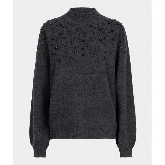 Esqualo - Grijs Pullover parels Grijs S - Maat S