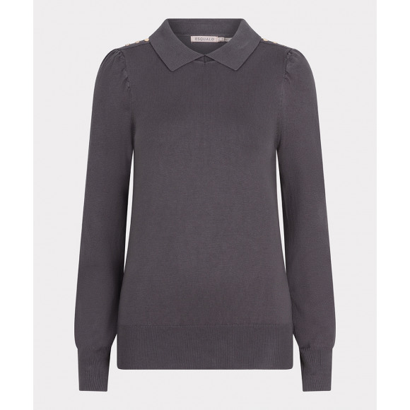 Esqualo - Grijs Pullover fijnbrei Grijs XXS