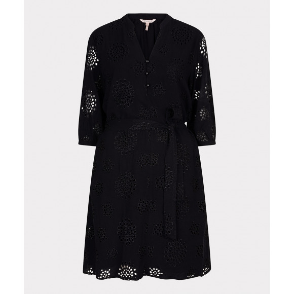 Esqualo - Zwart | Dames | Jurk | Zwart | 46 | regular | Kamst mode