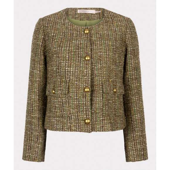 Esqualo - Groen Jasje boucle lurex Groen 32