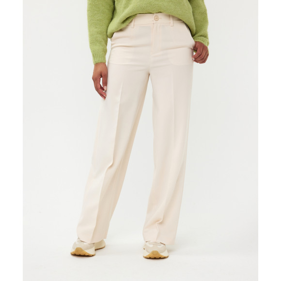 Esqualo - Zand Pantalon wide leg elastiek Zand 40 - Maat 40