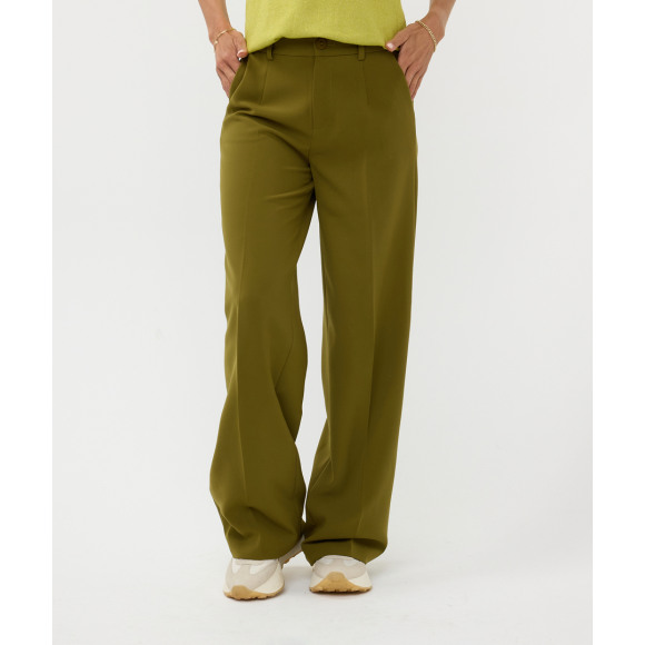 Esqualo - Groen Pantalon wide leg elastiek Groen 38 - Maat 38