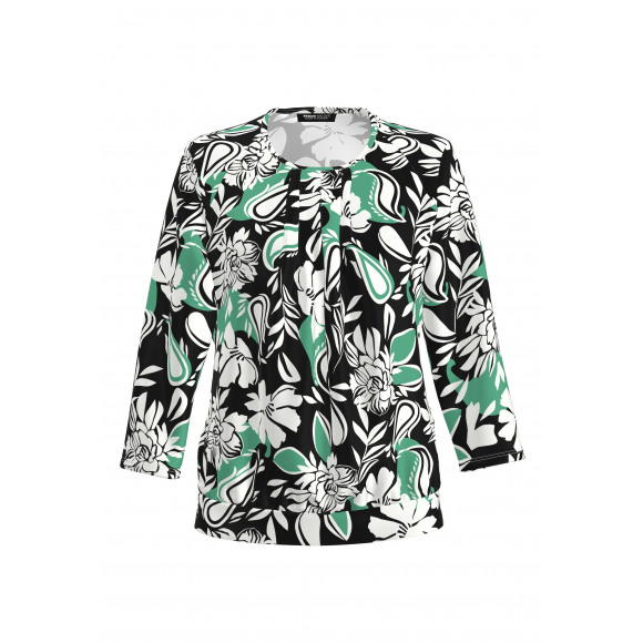 Frank Walder - Blauw Blouson print Blauw 40 - Maat 40