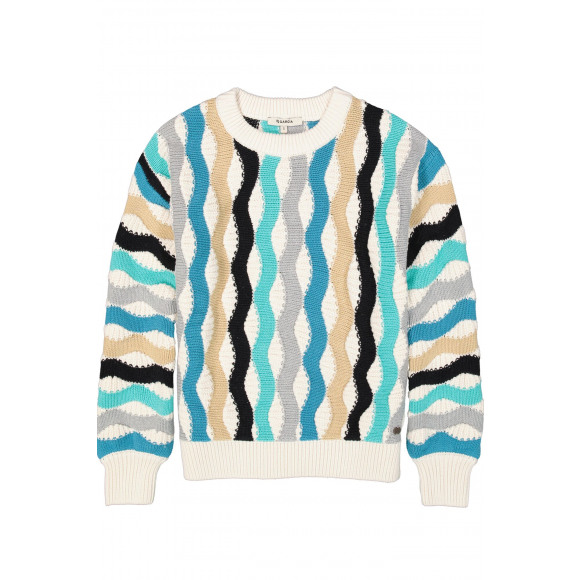 Garcia - Wit Pullover grafisch Wit S - Maat S