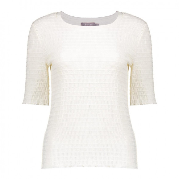 Geisha T-shirt Gerufflede Top 52125 41 Off-white Dames Maat - 3XL