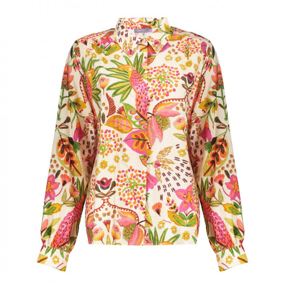 Geisha - Groen Blouse bloemen zomers Groen XS