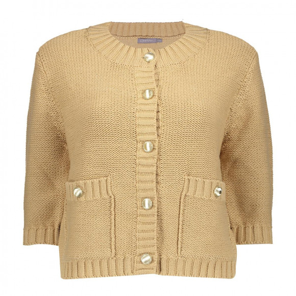 Geisha - Beige Vestje gebreid Beige S