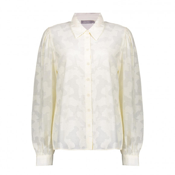 Geisha - Off-white Blouse ton sur ton print off-white XS - Maat XS
