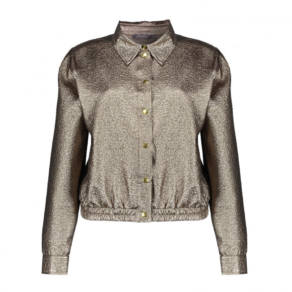 Geisha Blouse Bomberjasje Met Metallic Look 43684 20 Gold Dames Maat - XS