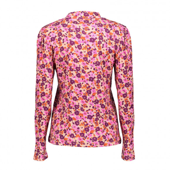 Geisha - Pink T-shirt bloemetjes pink M - Maat M