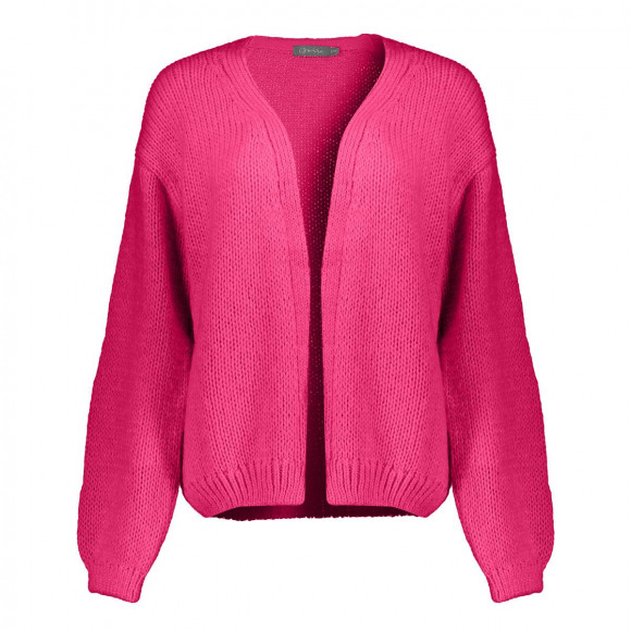 Geisha - Roze Gebreid openvallend vestje Roze 3XL